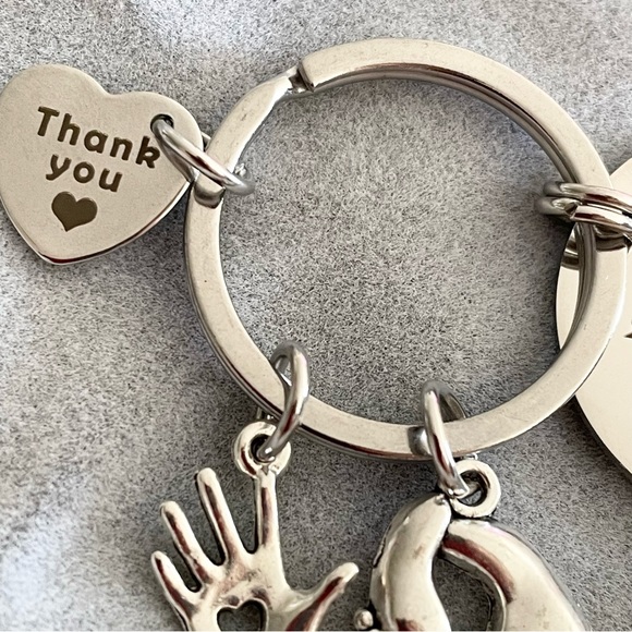 5 for $25! Midwife or L&D Nurse Thank-You Keychain Gift - Picture 3 of 9